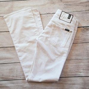 7 For All Mankind White Flare Jeans Sz 27